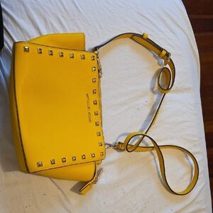 Michael Kors Yellow Crossbody Bag with Studs